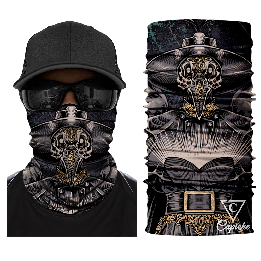 Plague Doctor Biker Mask - Dark Grey