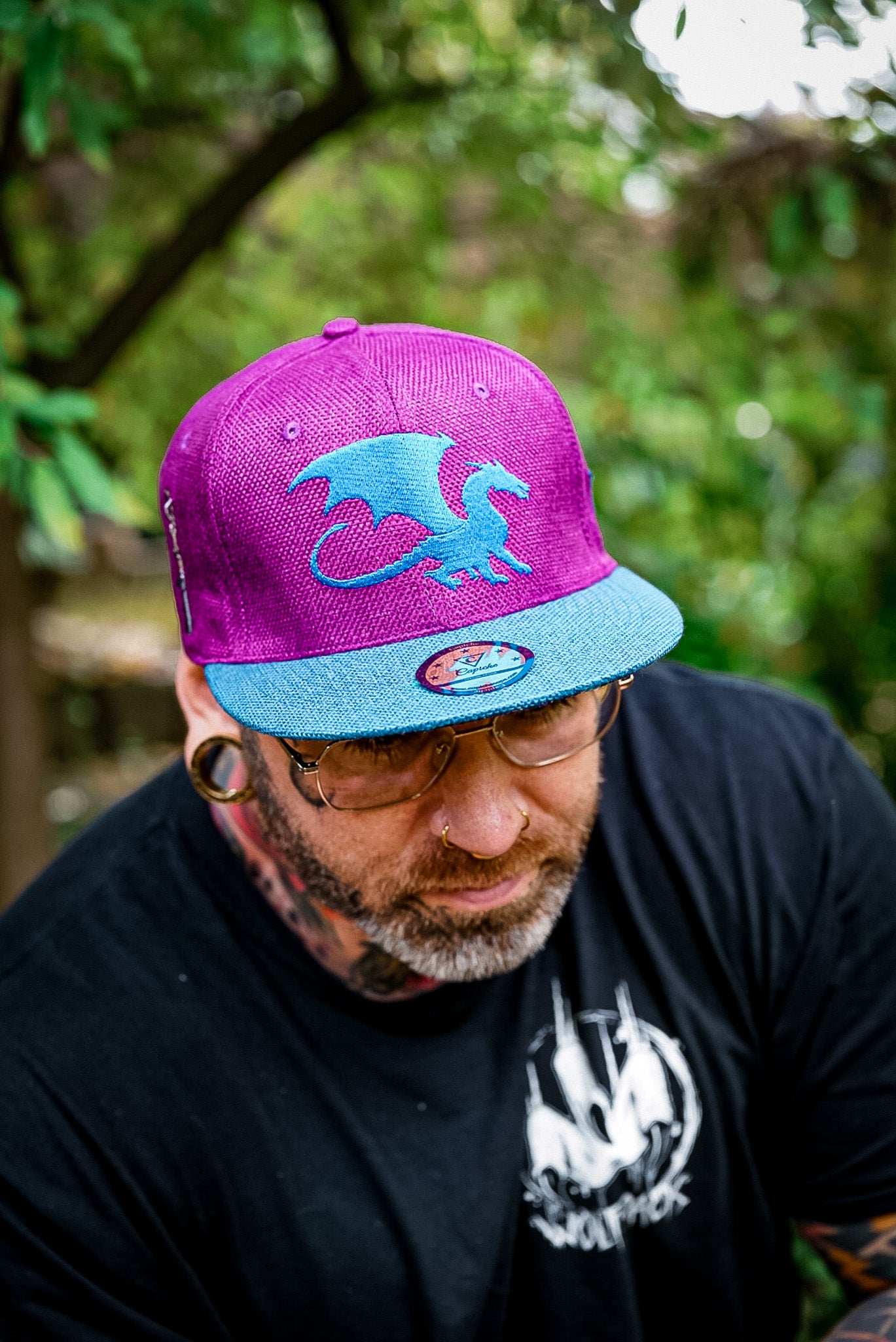 Purple Blue Thick Cotton Snapback Harry Potter Inspired from Capiche Caps