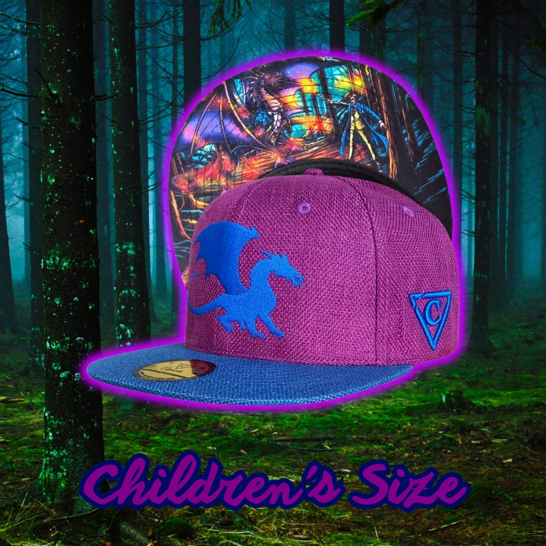 Purple Blue Thick Cotton Children's Snapback Harry Potter Inspired from Capiche Caps