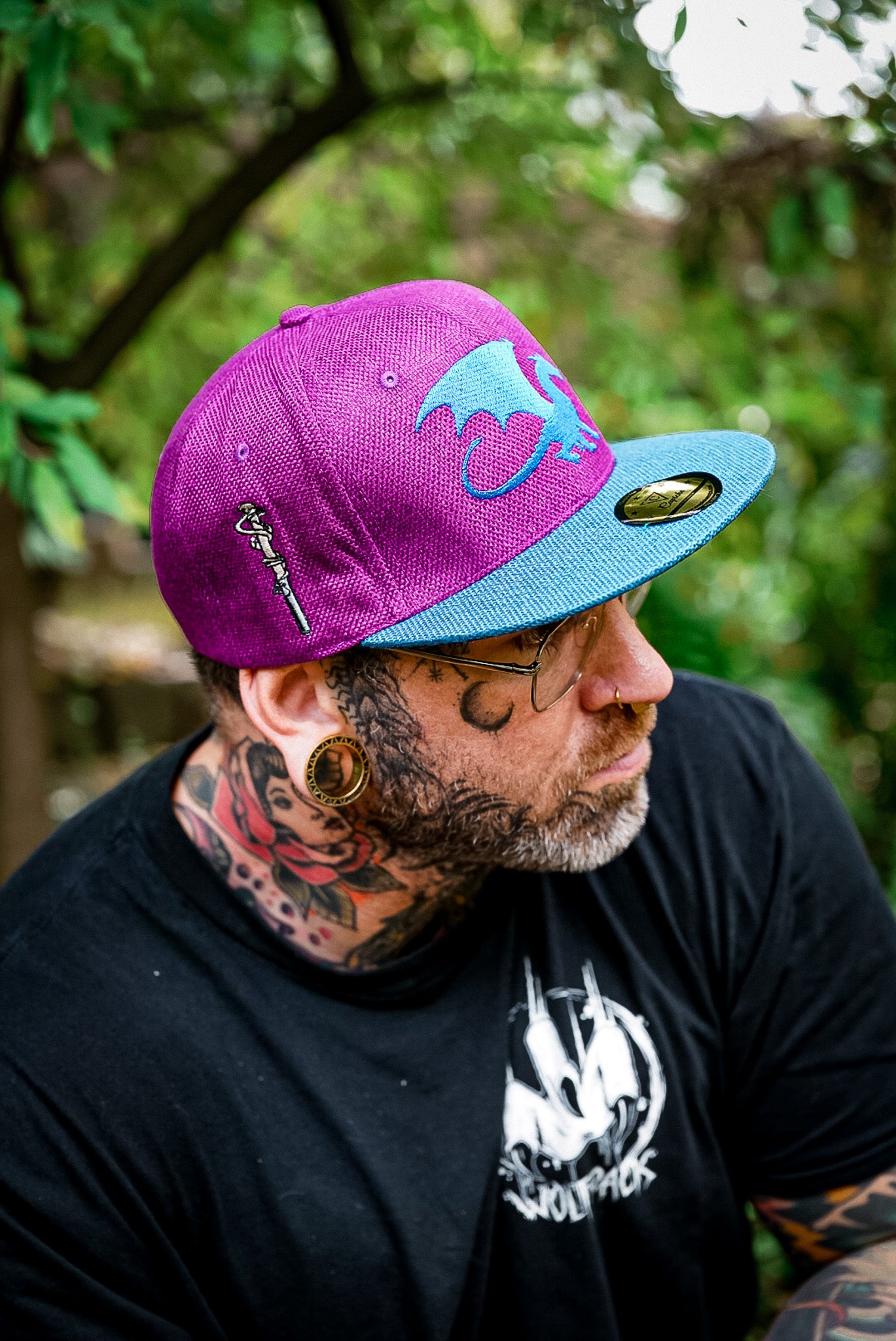 Purple Blue Thick Cotton Snapback Harry Potter Inspired from Capiche Caps