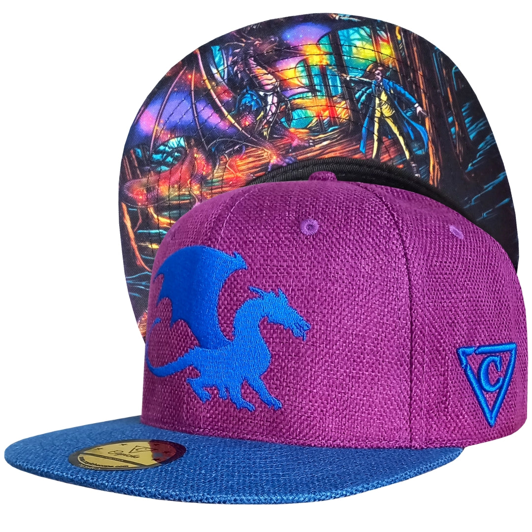 Purple Blue Thick Cotton Snapback Harry Potter Inspired from Capiche Caps