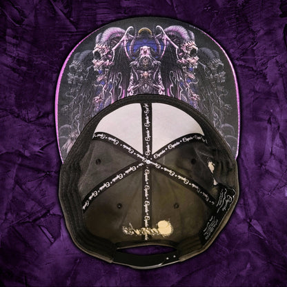 Realm of the Dead Snapback - Grey Washed/Purple Crackling Metallic