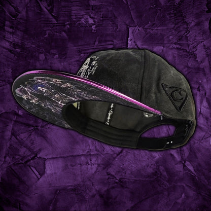 Realm of the Dead Snapback - Grey Washed/Purple Crackling Metallic