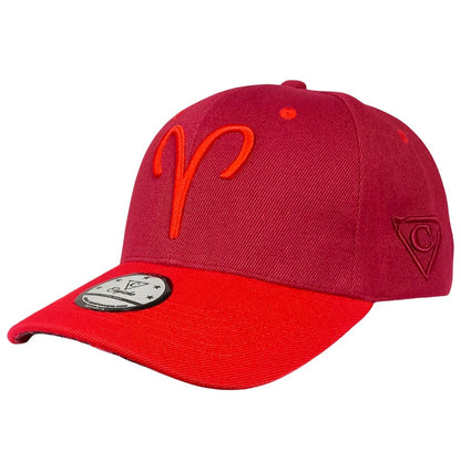 Aries Curved Cap - Red