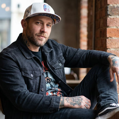 Robot Angel Snapback - White Suede