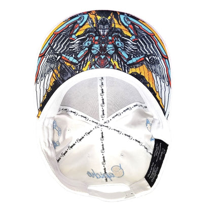 Robot Angel Snapback - White Suede