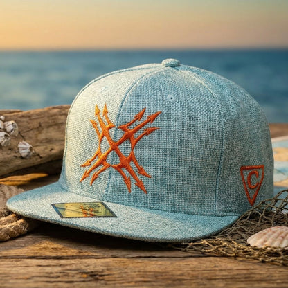 Robot Poseidon Snapback – Hellblau, dicke Baumwolle