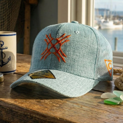 Casquette Trucker Robot Poseidon - Coton épais bleu clair