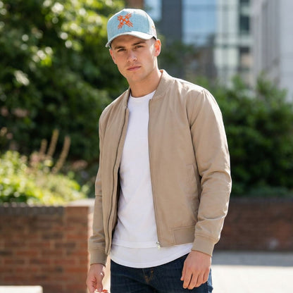 Casquette Trucker Robot Poseidon - Coton épais bleu clair