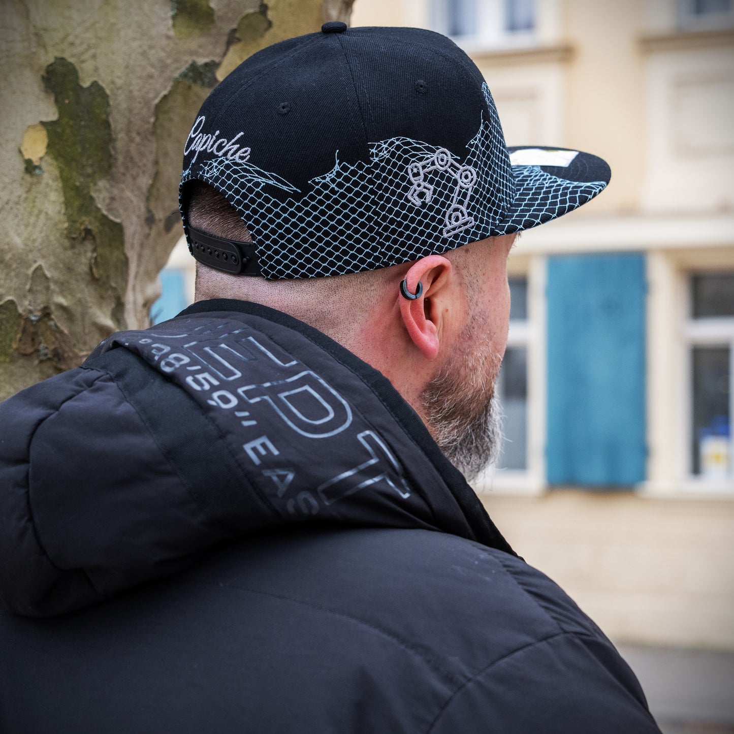 Robot Skull Snapback - Black/Wired Grey