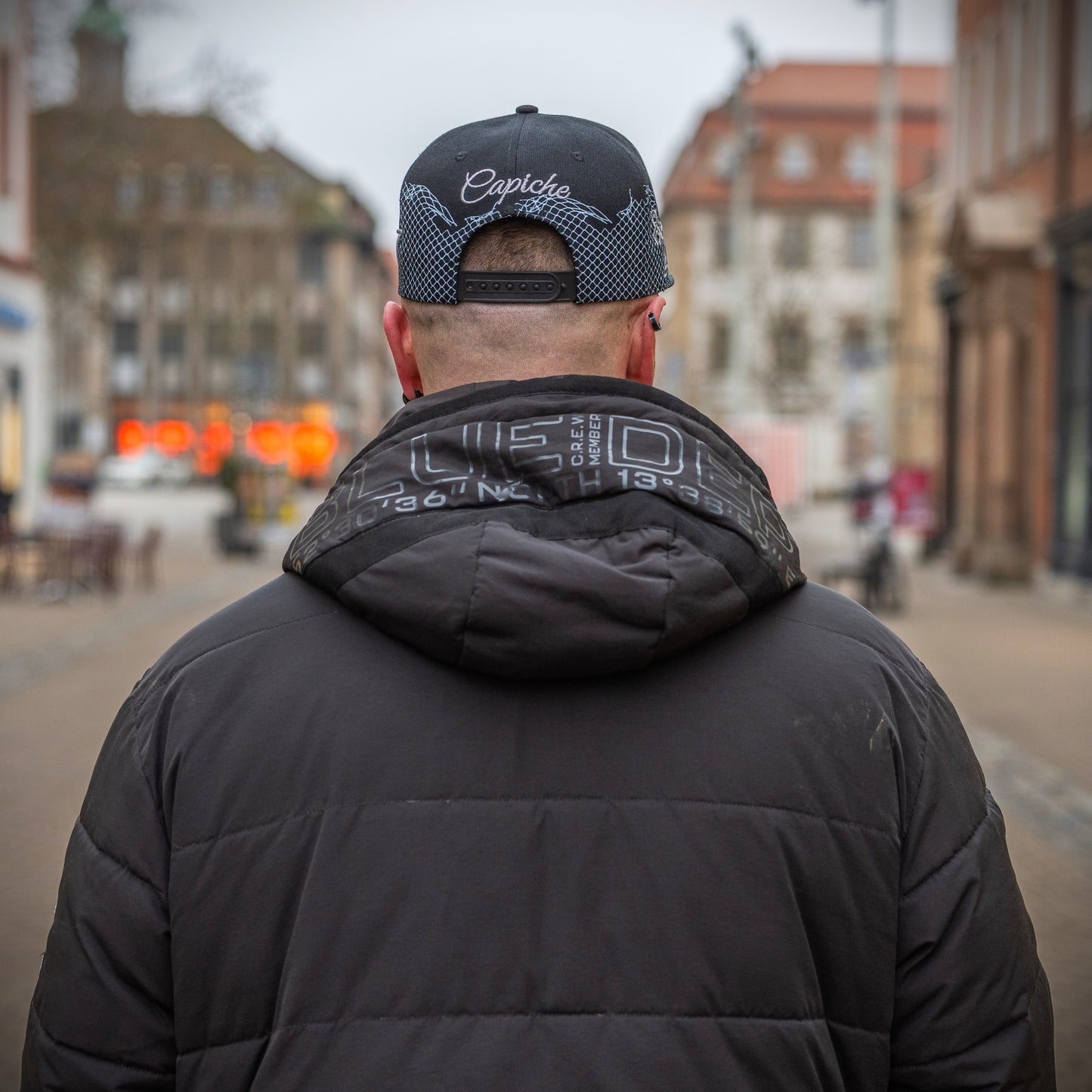 Robot Skull Snapback - Black/Wired Grey