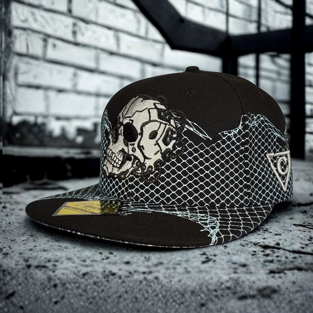 Robot Skull Snapback - Black/Wired Grey