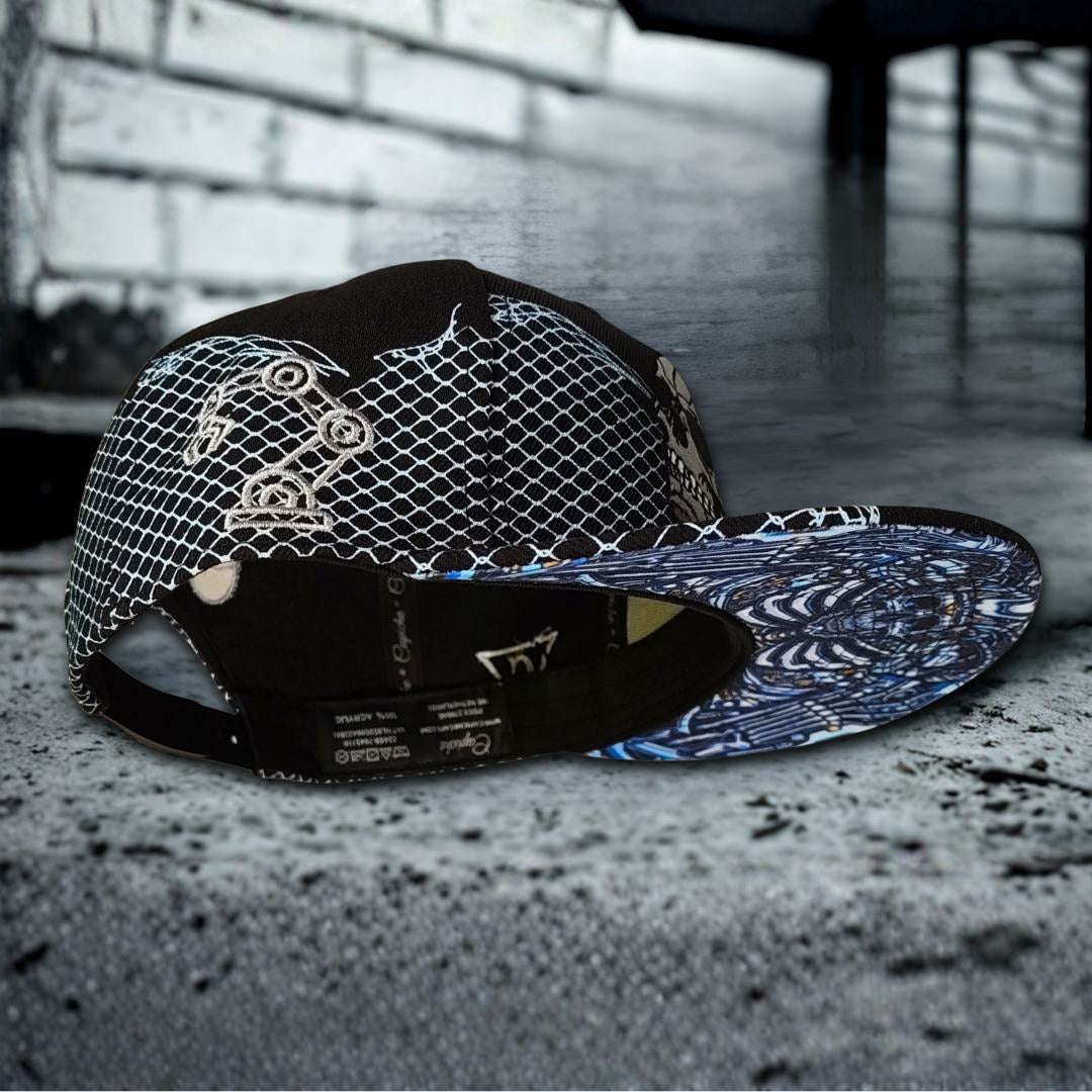 Robot Skull Snapback - Black/Wired Grey