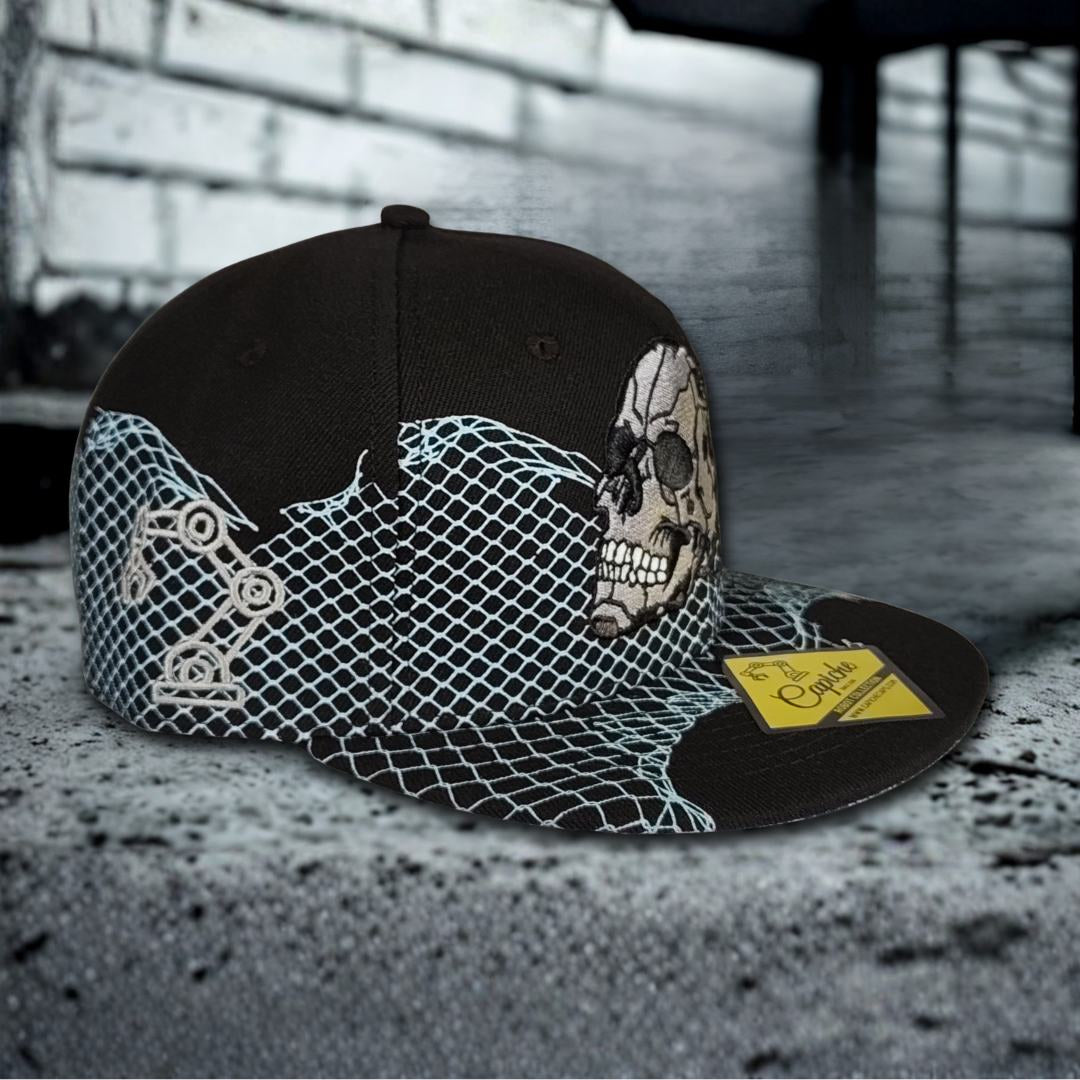 Robot Skull Snapback - Black/Wired Grey