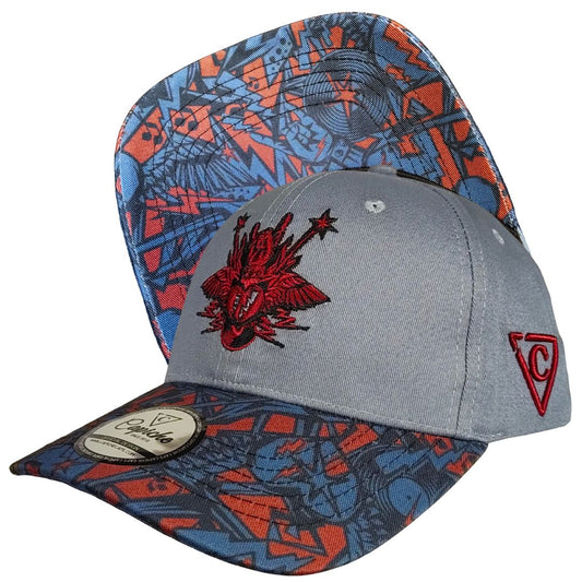 Cappellino Rock On Curved - Grigio/Rosso