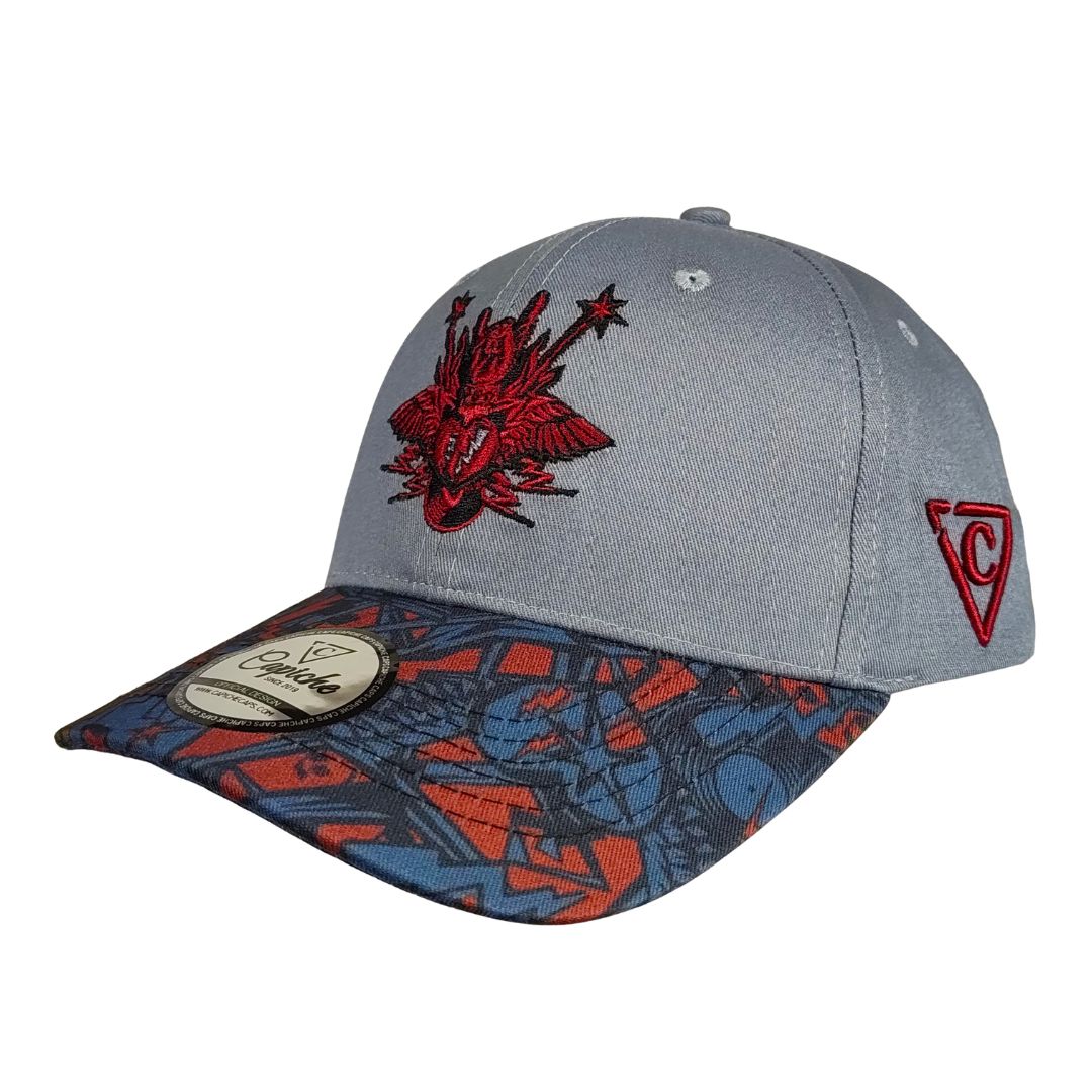Cappellino Rock On Curved - Grigio/Rosso
