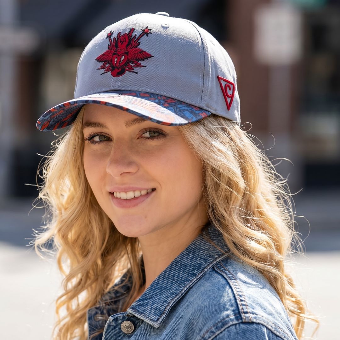 Cappellino Rock On Curved - Grigio/Rosso