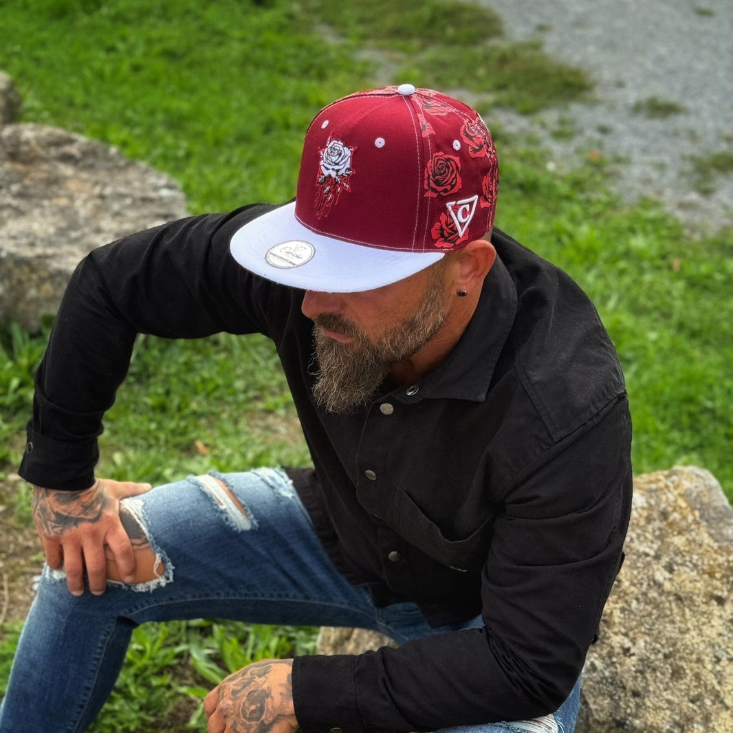 Caps With Red Roses SNAPBACKS | CAPICHE CAPS