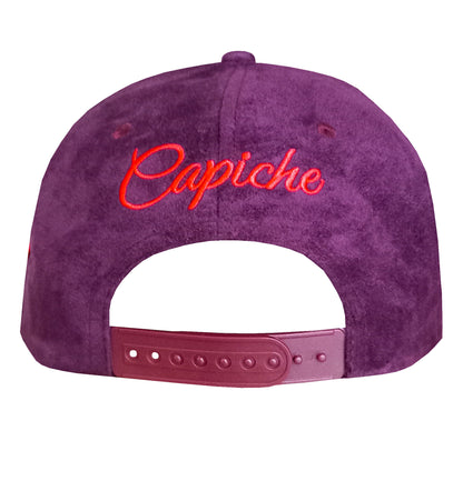 Savior Snapback - Dark Purple/Red Suede