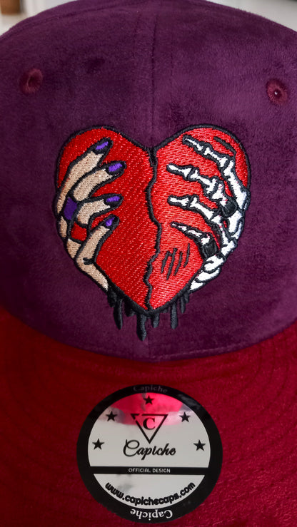 Savior Snapback - Dark Purple/Red Suede