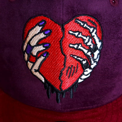 Savior Snapback - Donkerpaars/Donkerrood suède