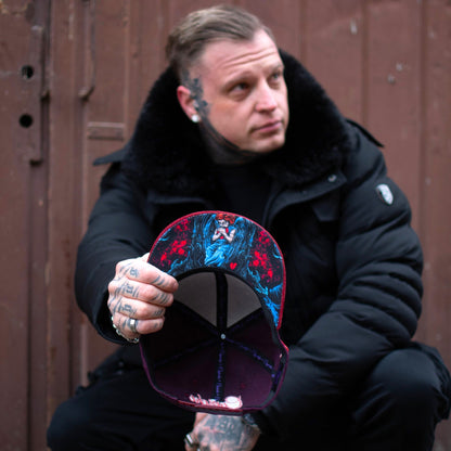 Savior Snapback - Donkerpaars/Donkerrood suède