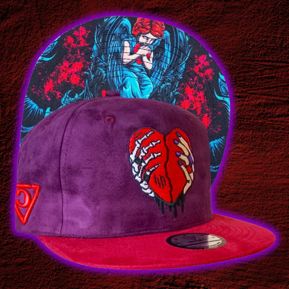 Savior Snapback - Dark Purple/Red Suede