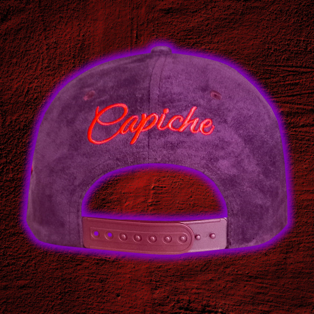 Savior Snapback - Dark Purple/Red Suede