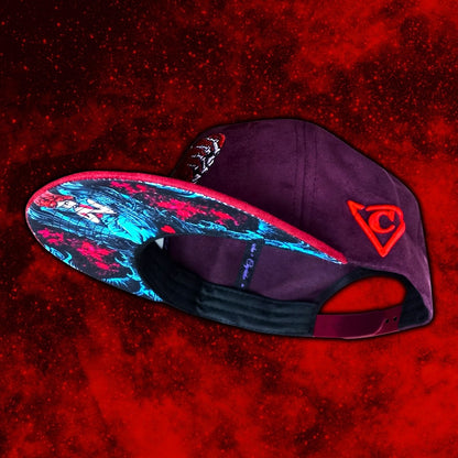 Savior Snapback - Donkerpaars/Donkerrood suède