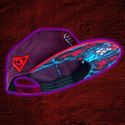 Savior Snapback - Dark Purple/Red Suede