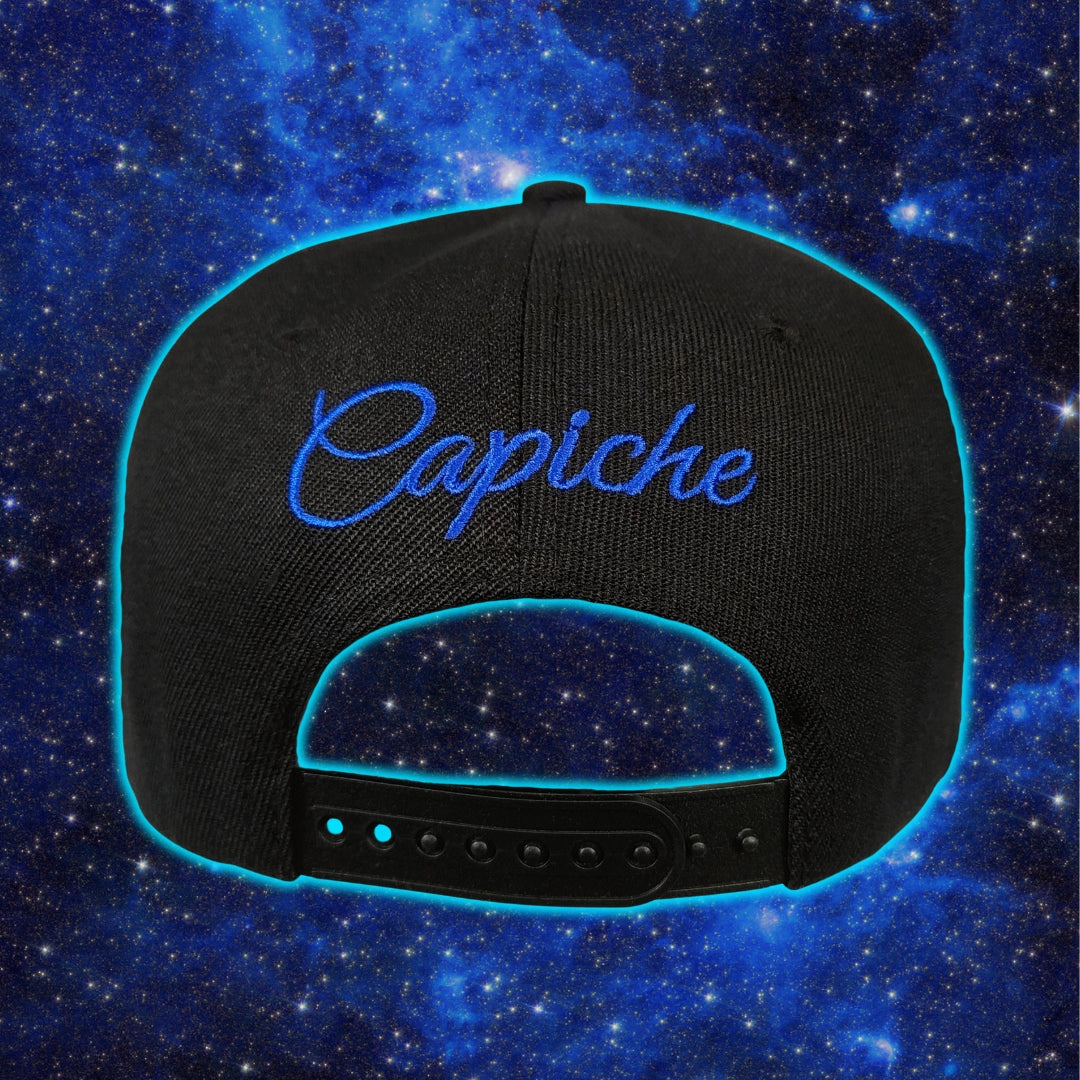 Cappellino Snapback Astronaut Race - Nero/Motivo a stelle e meteorite in fiamme