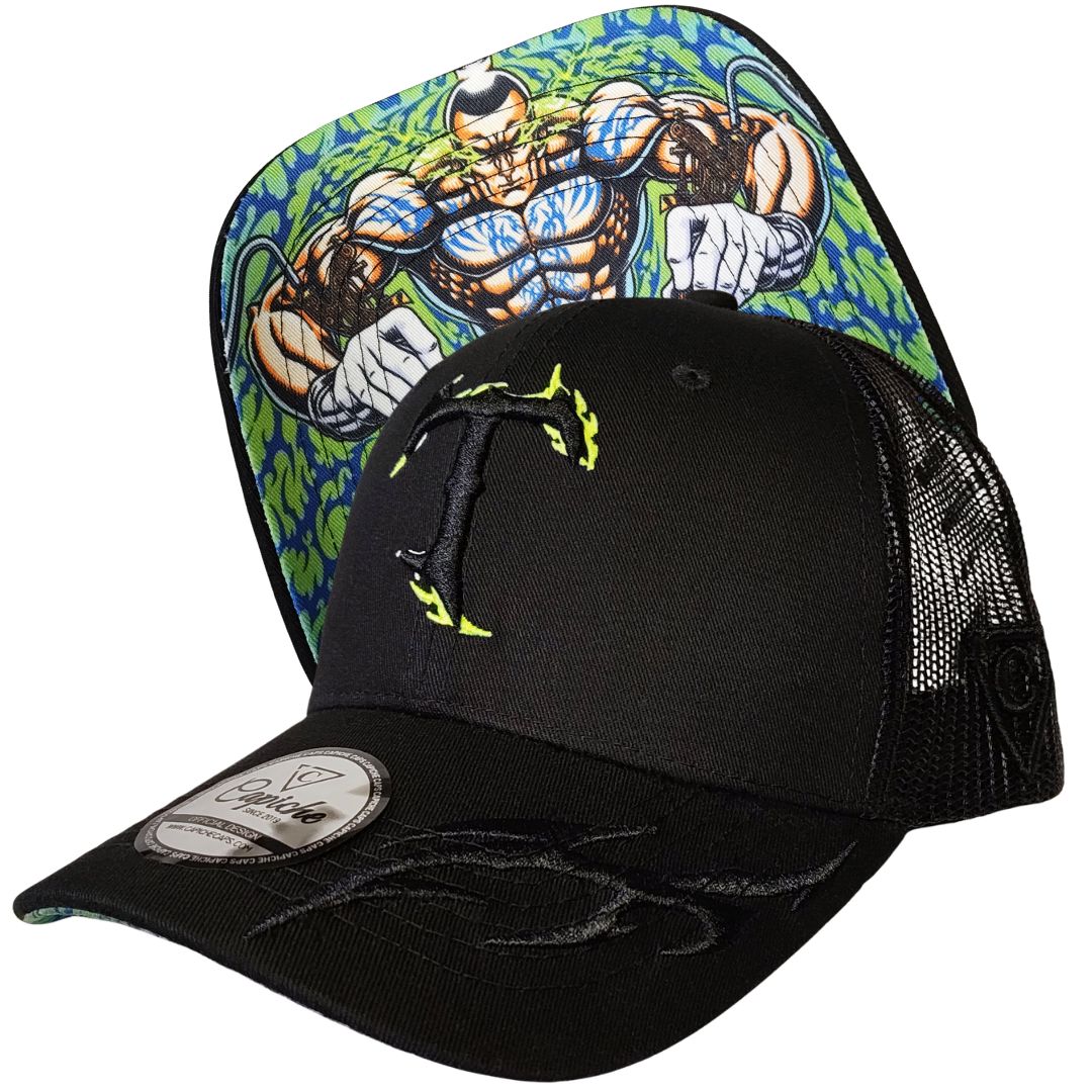 Czapka z daszkiem z tatuażem – czarna