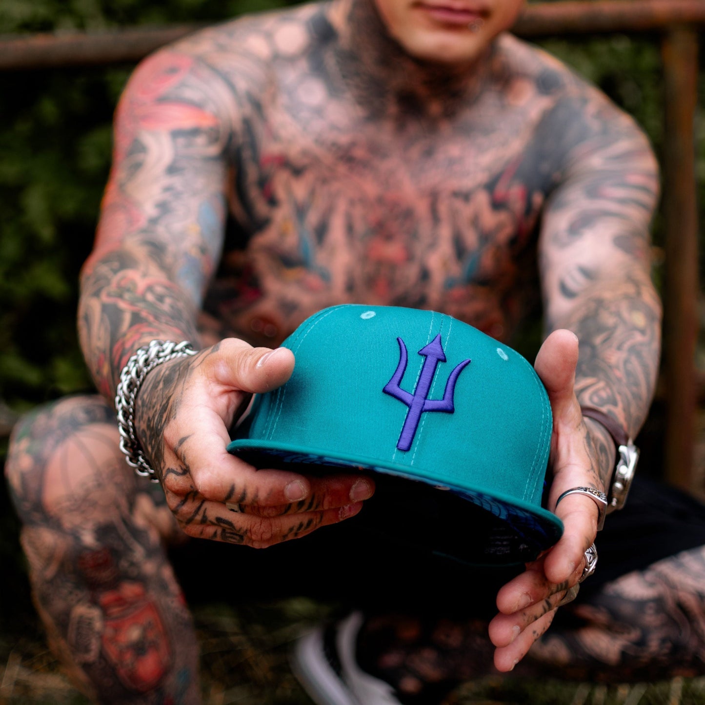 Cappellino Triton Snapback - Blu verde acqua