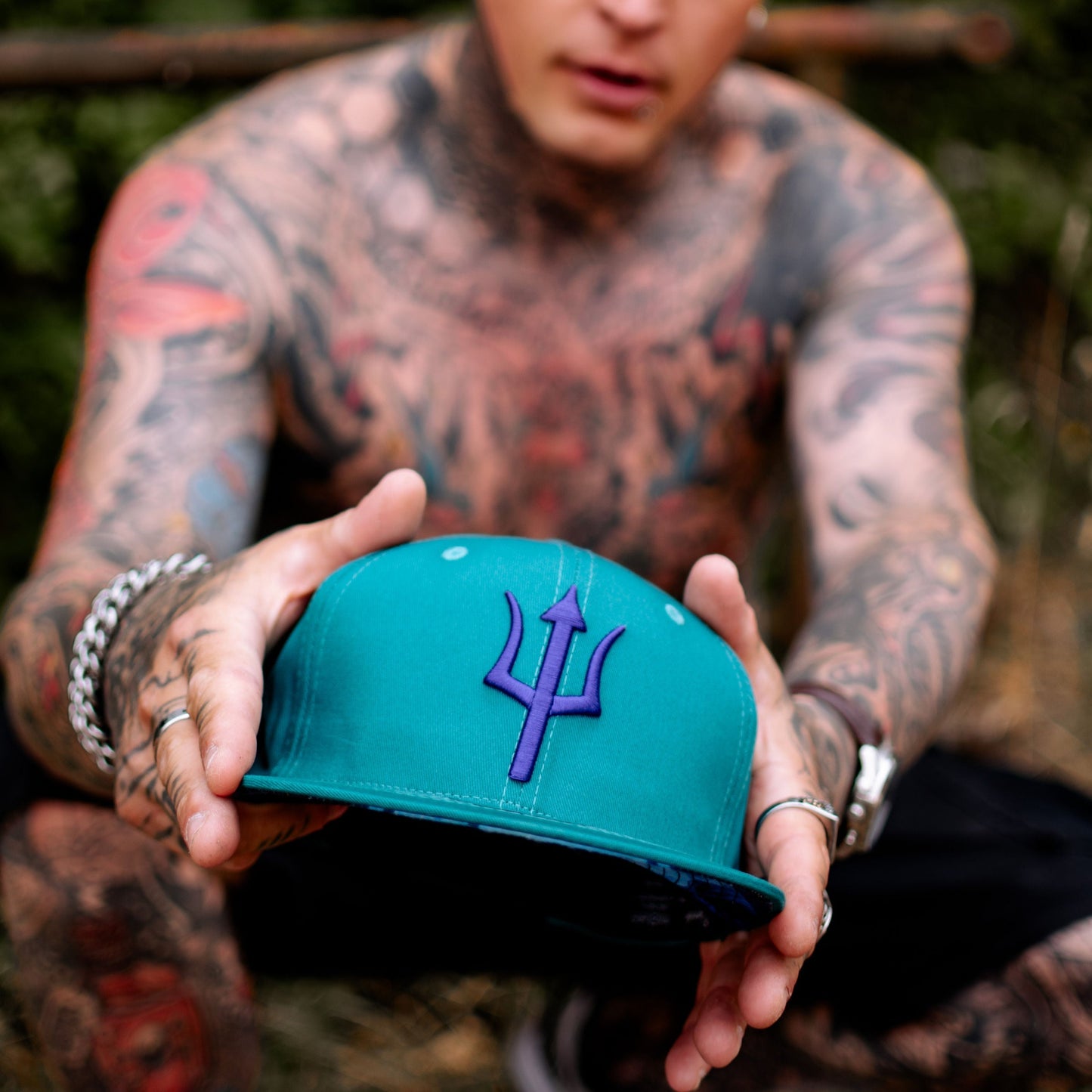 Cappellino Triton Snapback - Blu verde acqua