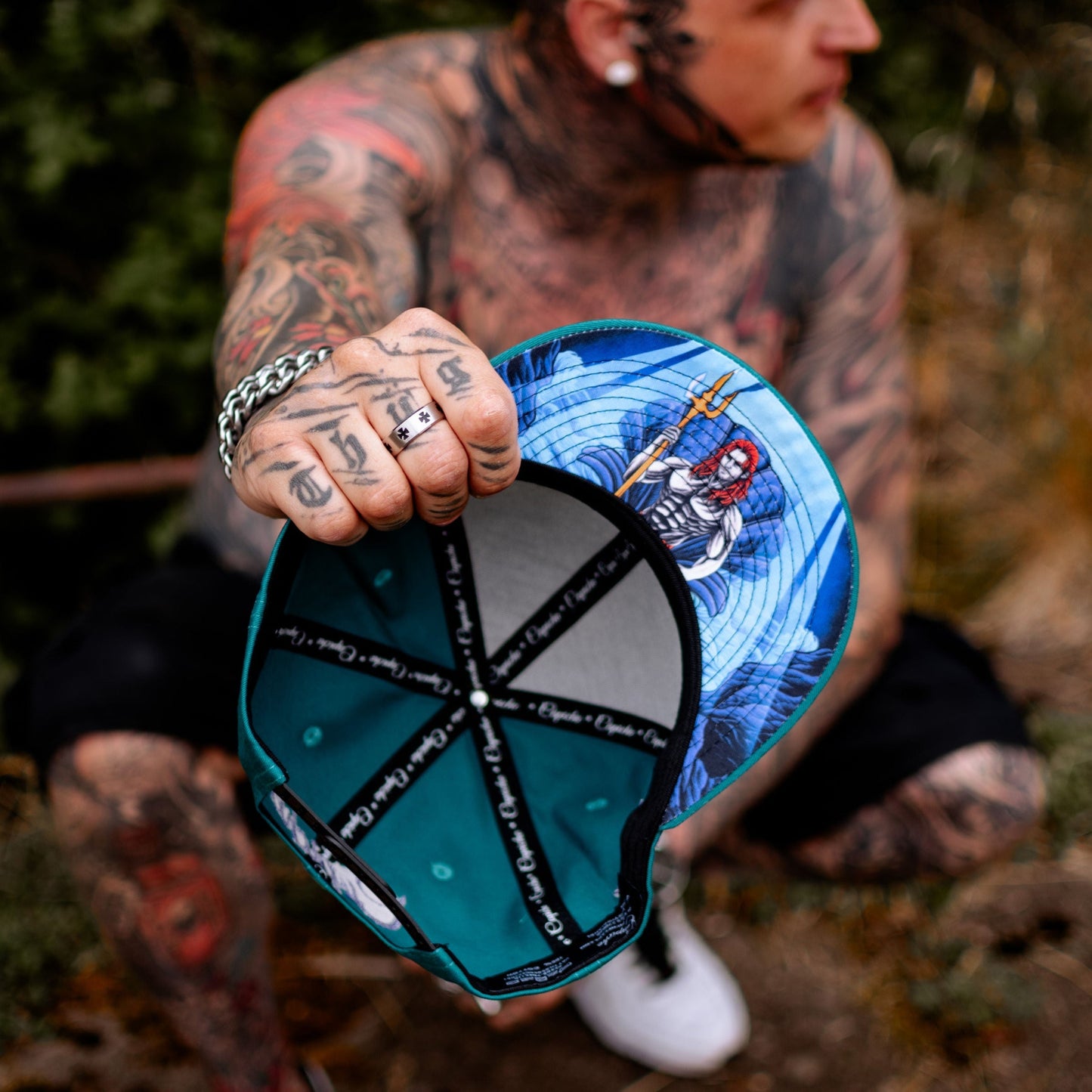 Cappellino Triton Snapback - Blu verde acqua