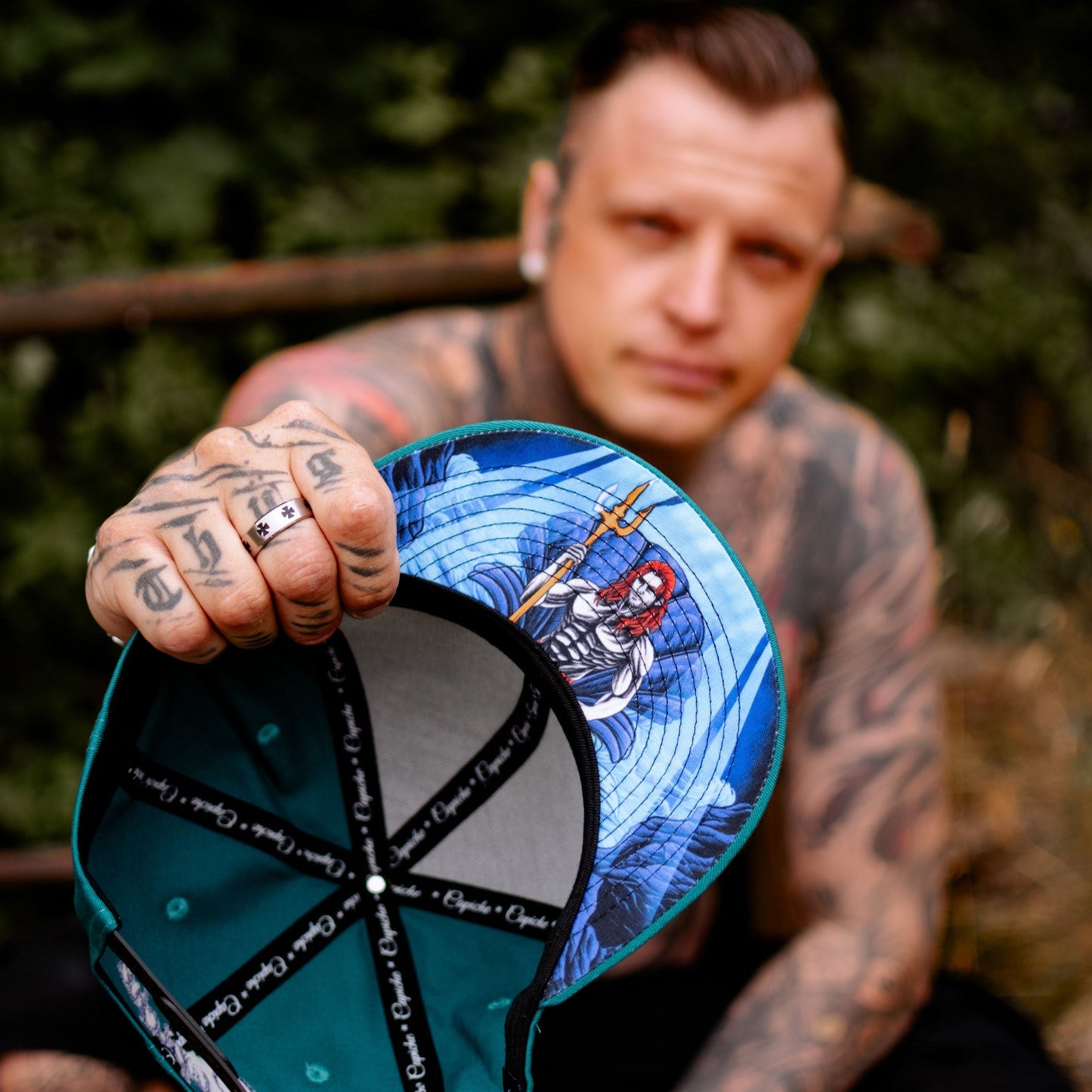 Cappellino Triton Snapback - Blu verde acqua