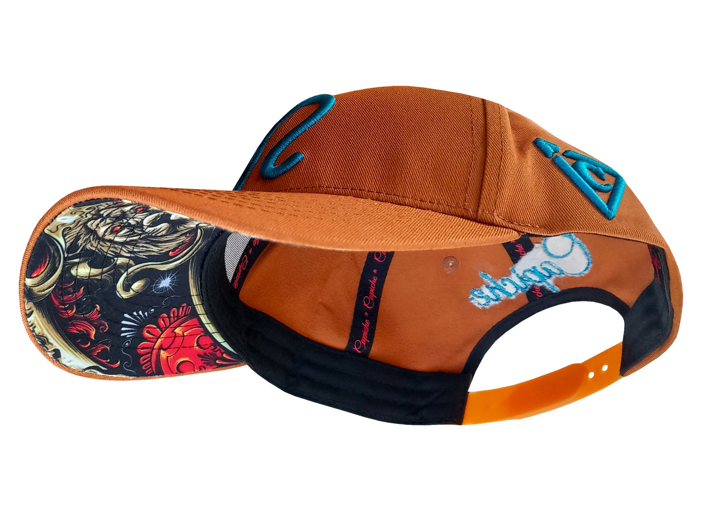 Zodiac Leo Curved Baseball Cap - Rust Brown/Orange