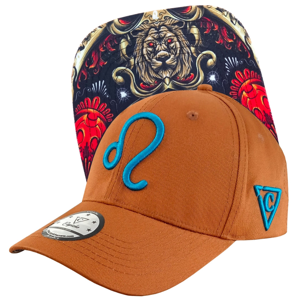 Rust Cap Zodiac Leo Curved Baseball Cap - Rust Brown/Orange | CAPICHE CAPS