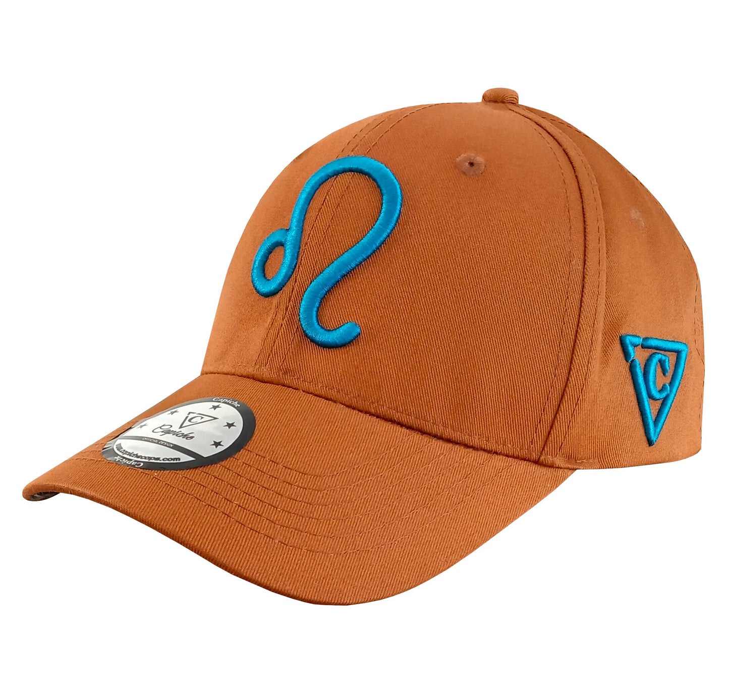 Zodiac Leo Curved Baseball Cap - Rust Brown/Orange