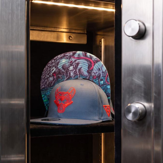Ratten Snapback - Grijs/Rood
