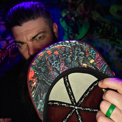 They're Coming Snapback - Rust Red Felt Fabric