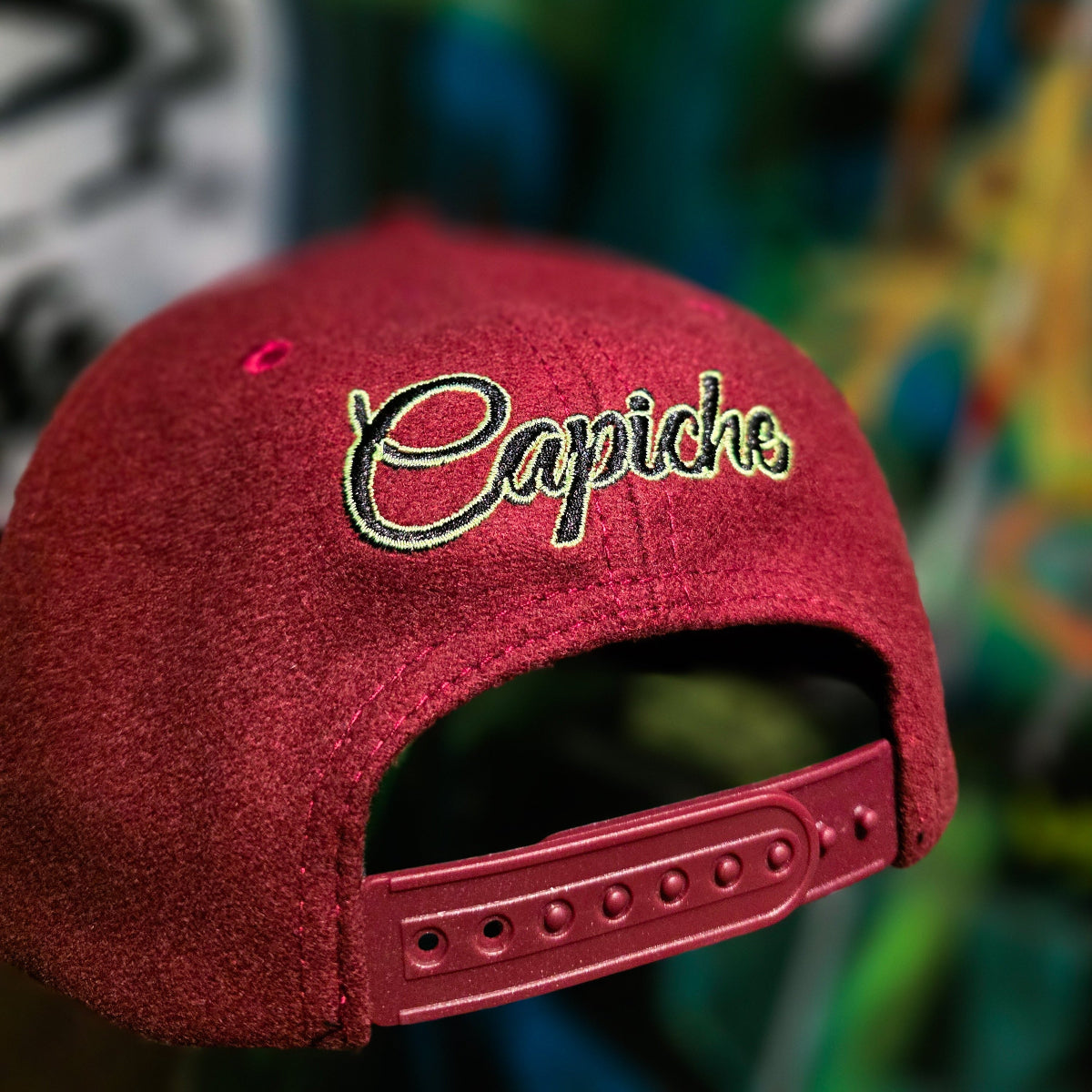 They're Coming Snapback - Rust Red Felt Fabric