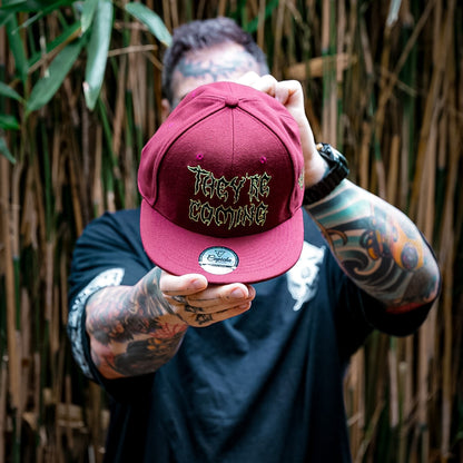 They're Coming Snapback - Rust Red Felt Fabric