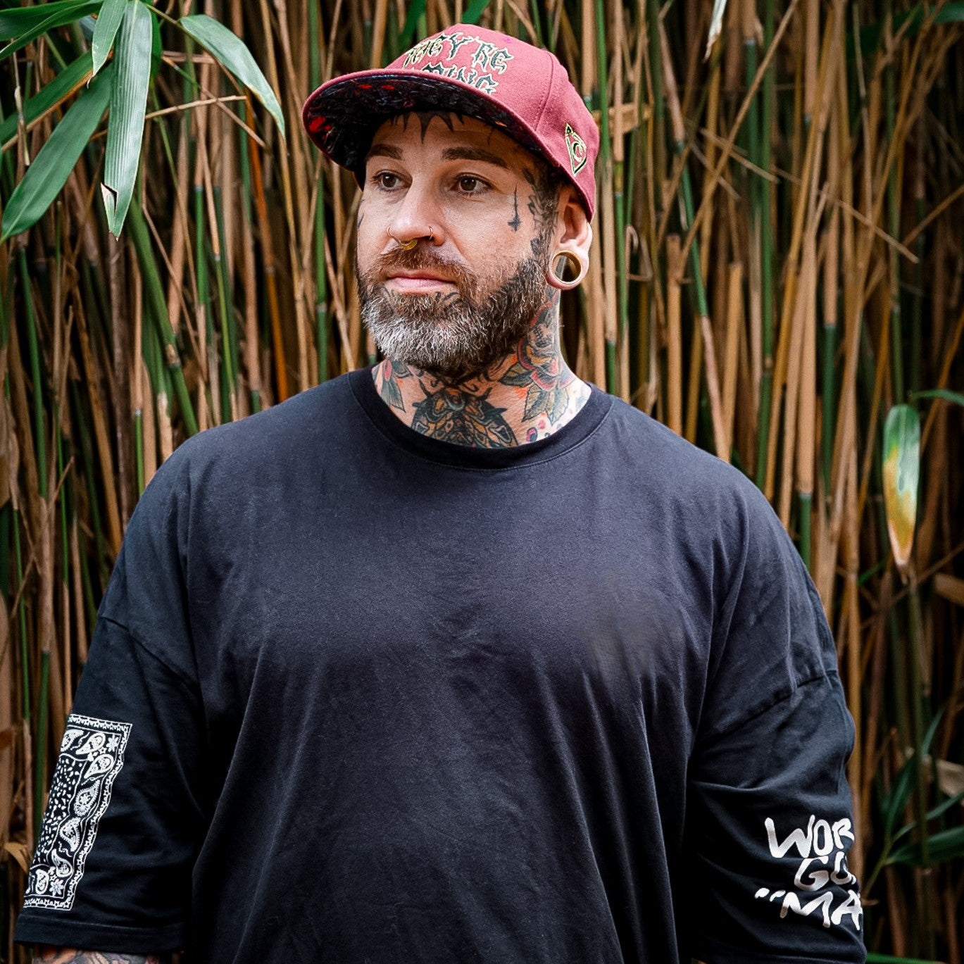 They're Coming Snapback - Rust Red Felt Fabric