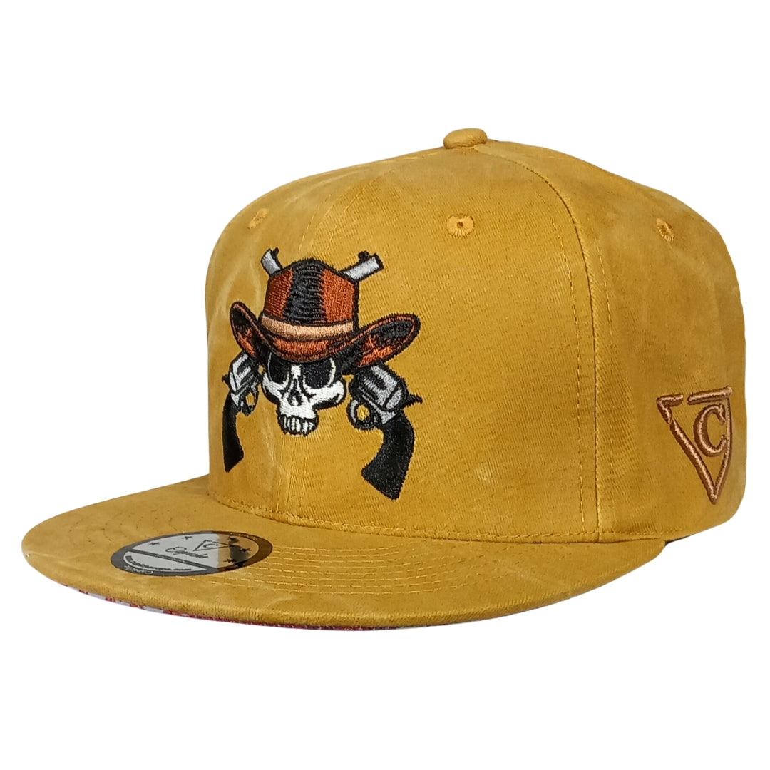 Train Heist Snapback – Senfgelber gewaschener Stoff