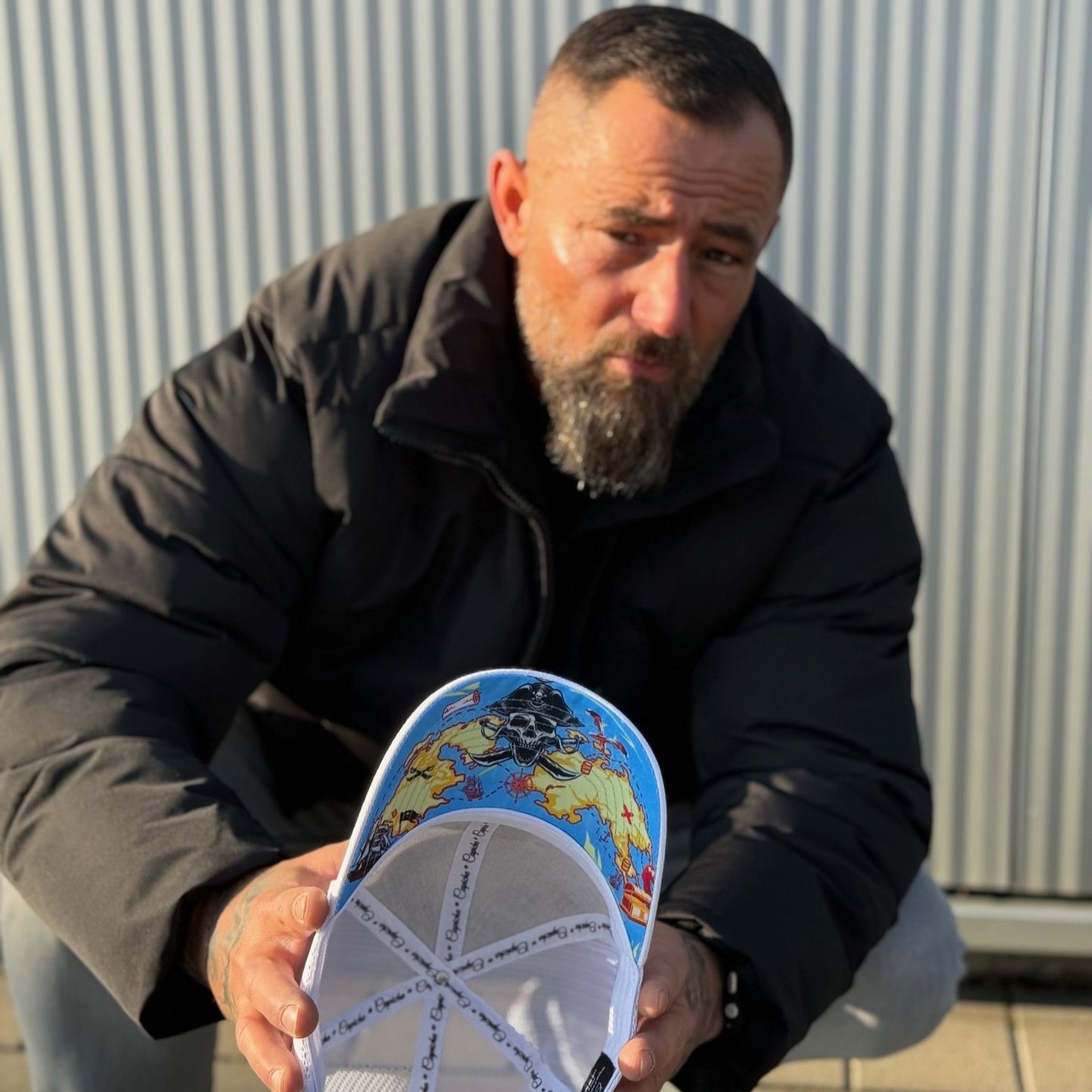 Treasure Map Trucker Cap - White