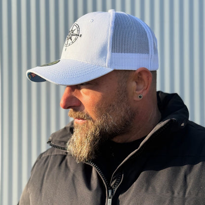 Treasure Map Trucker Cap - White