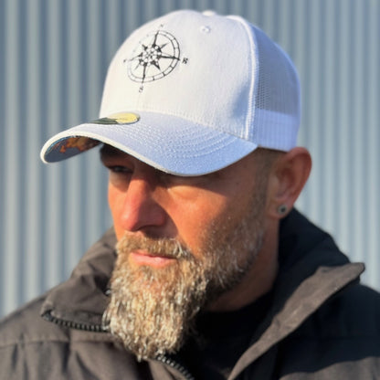 Treasure Map Trucker Cap - White