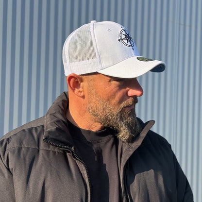 Treasure Map Trucker Cap - White