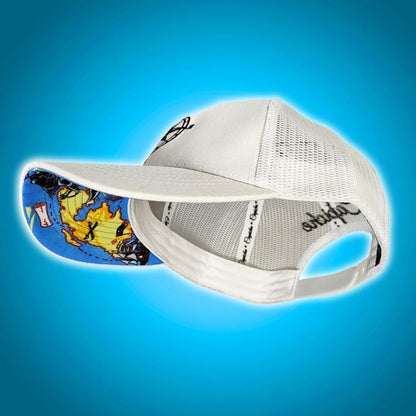 Treasure Map Trucker Cap - White
